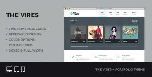 The Vires - Retina Portfolio WordPress Theme