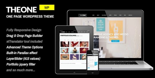 TheOne - Responsive WP One Page Parallax