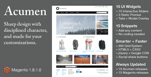 Acumen - The Highly Extensible Magento Theme