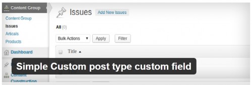 Simple Custom Post Type Custom Field