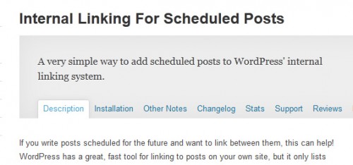 Internal Linking For Scheduled Posts