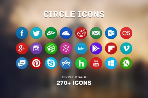 270+ Free Circle Flat Icons Pack