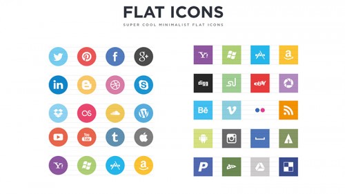 Free Flat Social Icons