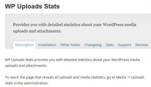 WP Uploads Stats