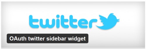 OAuth Twitter Sidebar Widget