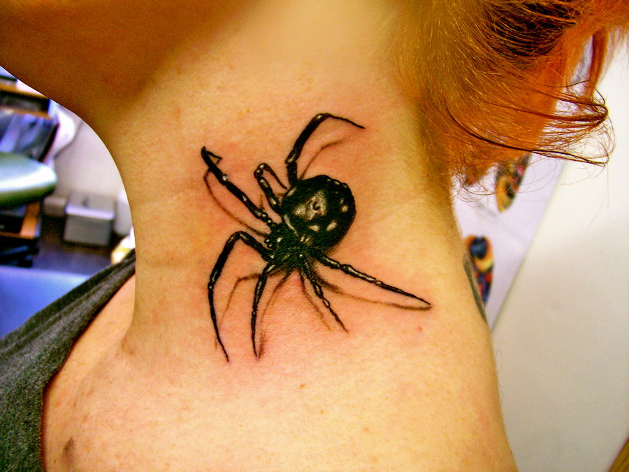 1 Piece Spider Tattoo Sticker Waterproof Long-Lasting Men's Small Ventral  Waist Neck | SHEIN EUQS