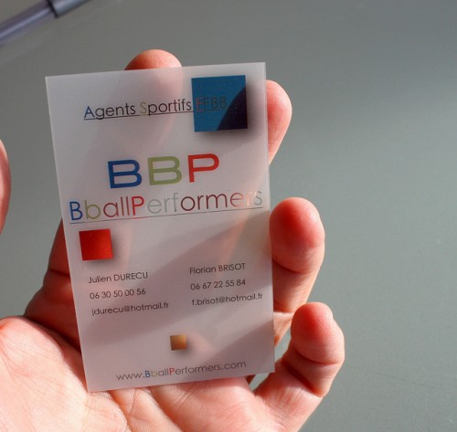 Clear Business Cards on PVC