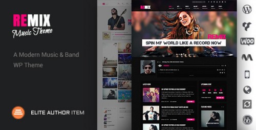 Remix - Music Band Club Party Event WP Theme