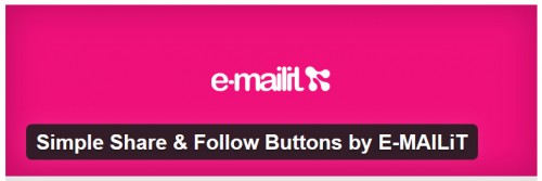 Simple Share & Follow Buttons by E-MAILiT