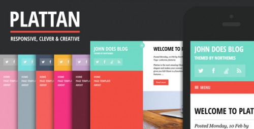 Plattan - Flat and Responsive WordPress Theme
